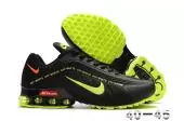 nike off white shox r4 new pas cher black fluorescent green